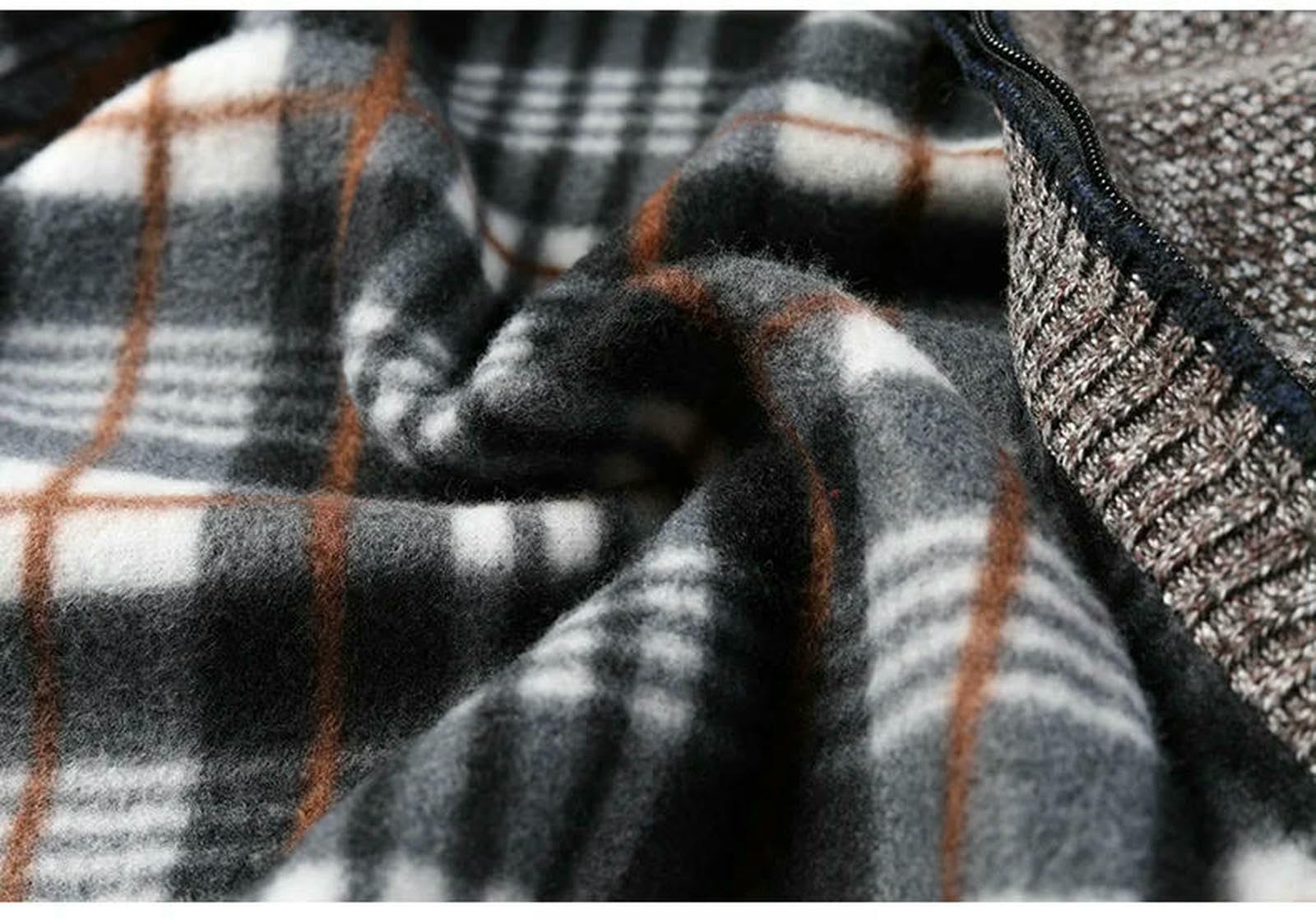 Męski sweter ciepły jesienny zimowy sweter z dzianiny Kurtki z zamkiem na całej długości płaszcz z dzianiny Slim Fit Jersey-kardigan01 beżowy azjatycki rozmiar M