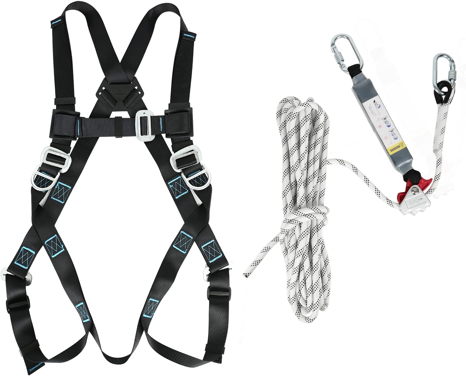 Fall Protection Safety Harness, 1 Point Fall Arrest Harness, Full Body Height Fall Protection, Aerial Work Safety Harness, Adjustable Belt with Hook