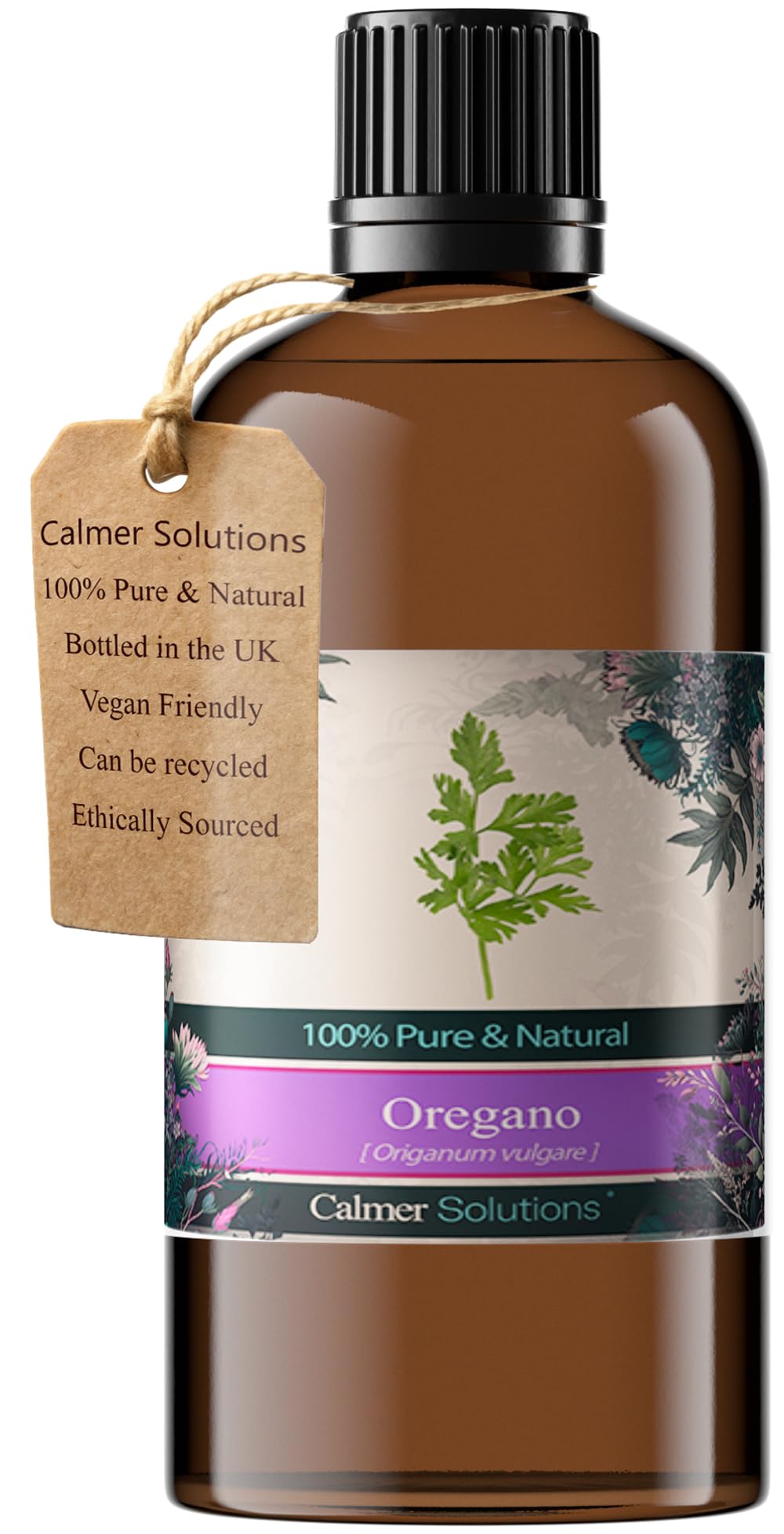 Calmer Solutions Pale Amber/Red Oregano Essential Oil 100Ml – 100% Pure & Natural – Potent Herbal Aromatherapy Oil For Cleansing, Immunity & Wellness – Ideal For Diffusers, Massage & Diy Remedies