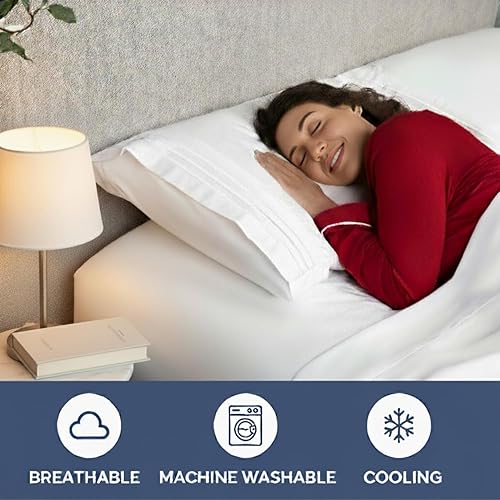 Miniatura 3 de Juego de sábanas tamaño King, sábanas transpirables y refrescantes, sábanas de lujo para hotel, 1800 hilos, extra suaves, bolsillos profundos de 16