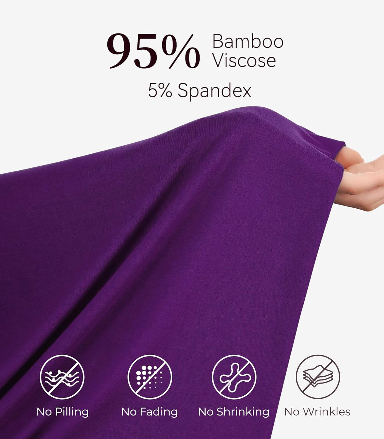 NACHILA Pajamas for Women-Viscose Made from Bamboo, Soft 3/4 Sleeve Pjs Summer Capri Pants Pajamas Set Cooling Sleepwear - Image 5