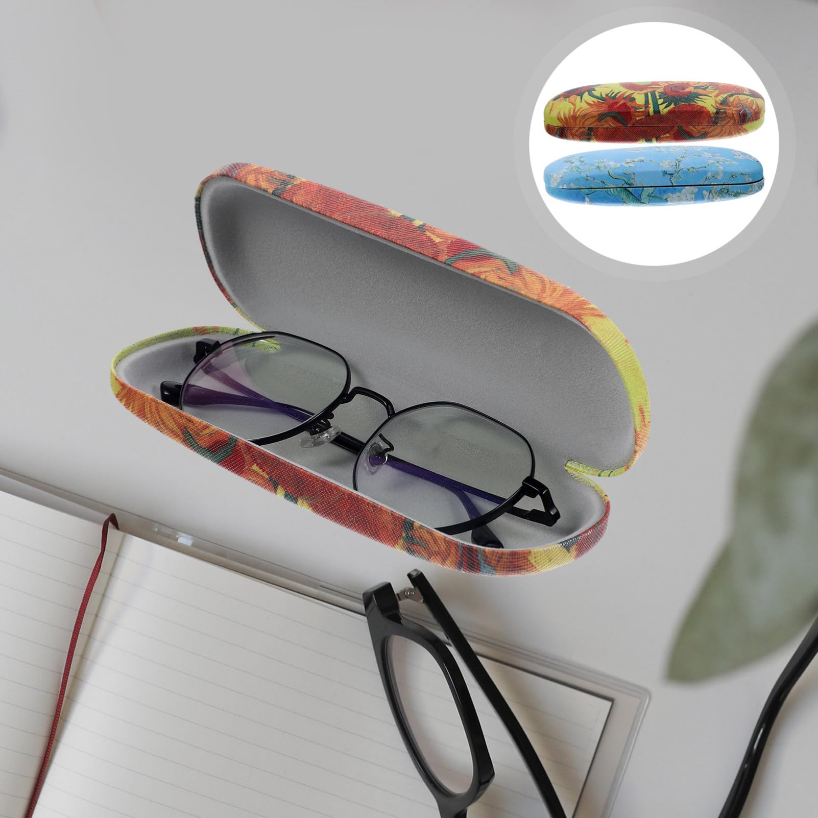 FOMIYES Custodia Per Gli Occhiali Organizzatore Astuccio Custodia Per Occhiali Girasole Pieghevole Margherita Porta Occhiali Custodia Organizer Per Occhiali Da Sole Pu