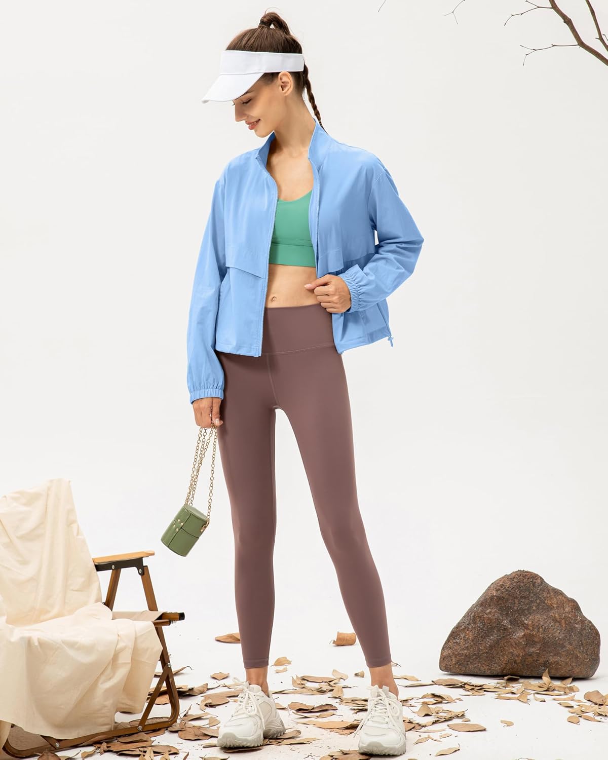 Gacaky Women's Lightweight Athletic Jacket Sun Protection Full Zip Long Sleeve Shirts Workout Track Jackets with Pocket - Image 8