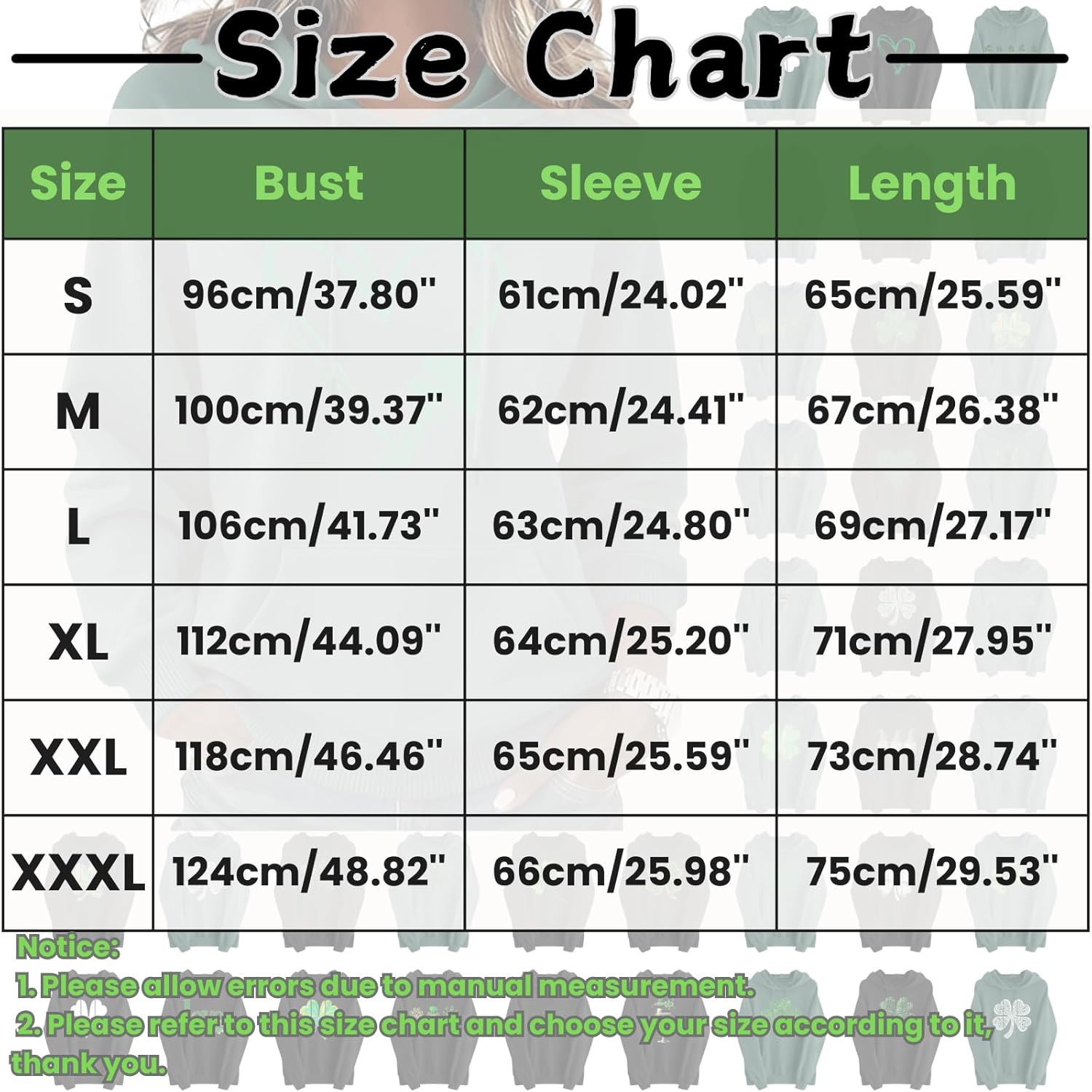 St Patricks Day Sweatshirt Women Heart Hoodie Irish Shamrock Holiday Hooded Pullover Sweatshirts with Pockets - Image 3