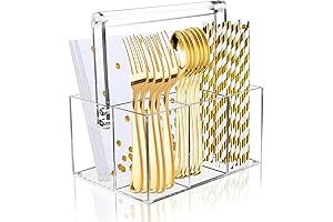 Silverware Organizer Countertop - Plastic Utensil Holder