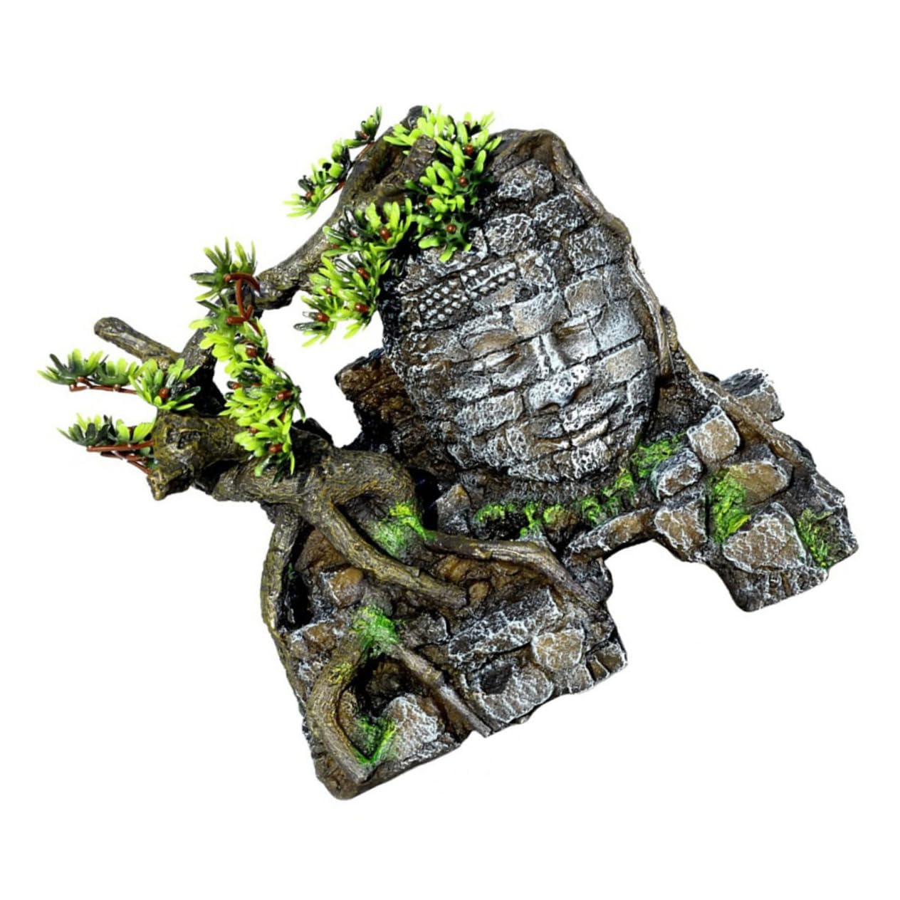 Kisangel Ornement De Décoration pour Aquarium Simulation De Bouddha avec Cachette De Et De Grotte pour Poissons Et Crevettes Accessoire Lifelike pour Réservoirs Eau Douce Et