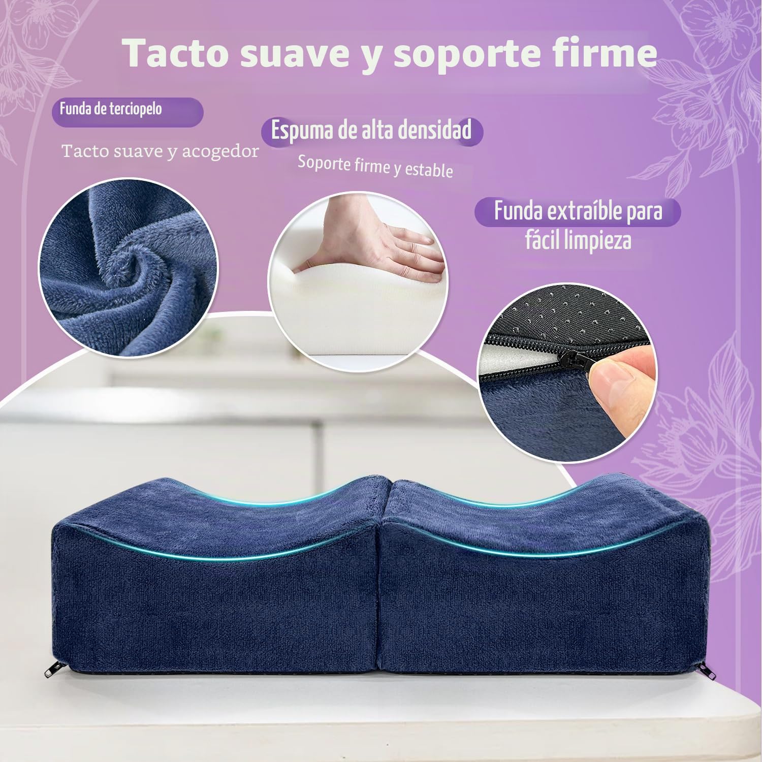 BBL Almohada brasileña para levantamiento de glúteos después de la cirugía, cojín de asiento para sentarse, para conducir, recuperar postes, almohadas, silla de levantamiento de glúteos, espuma (azul)