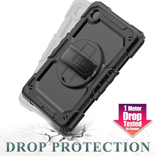 Miniatura 5 de SEYMAC stock - Funda para Samsung Galaxy Tab A7 Lite 2021 de 8.7 pulgadas SM-T220T225T227 con protector de pantalla y portalápices correa de mano