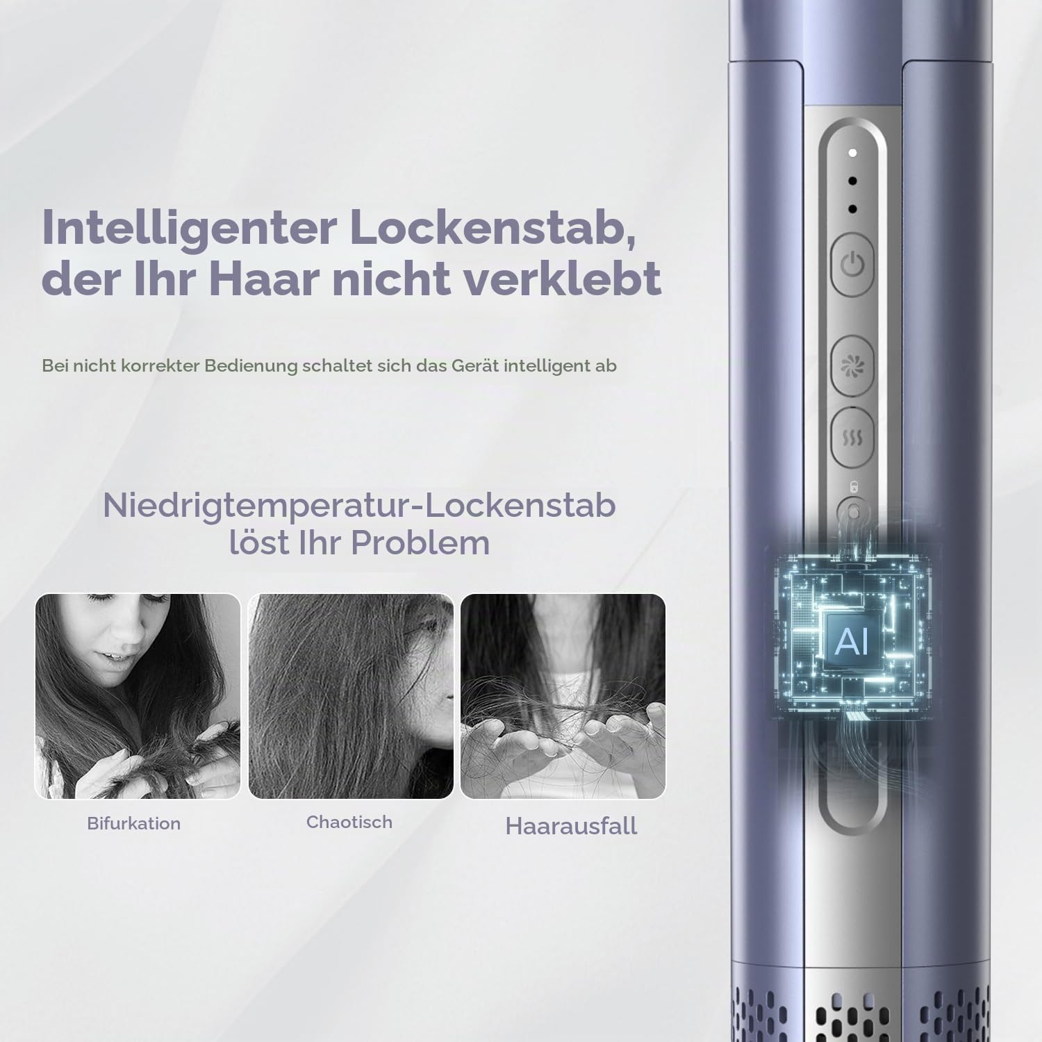 Hairstyler Set, Warmluftbürste Set, 6 in 1 Air styler, Haarstyler mit Lockenstab, 110000 RPM, Negativ Ionen Stylingbürsten, Steuerung von Kalt- und Warmluft, Geräuscharm