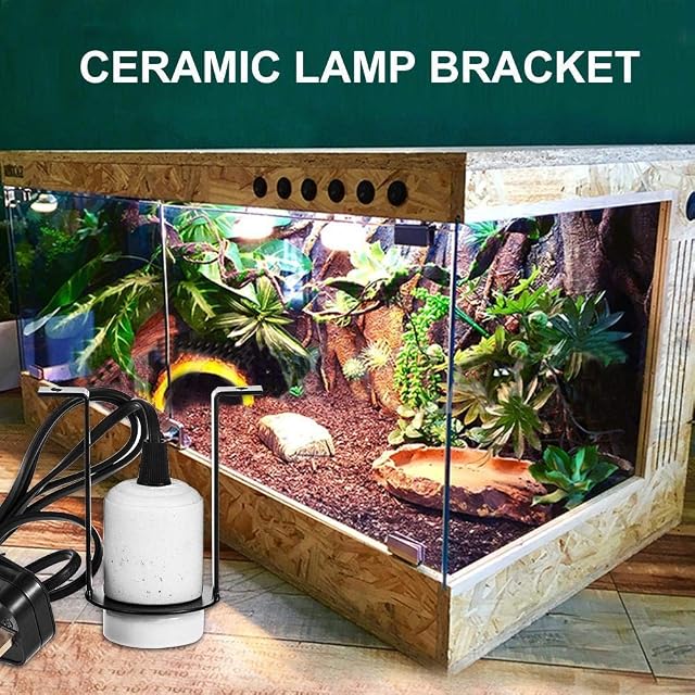 Foto 6 de 8 de Himifuture Soporte de cerámica para lámpara de calor para mascotas, bombilla E27, 300W, 1 unidad, LED