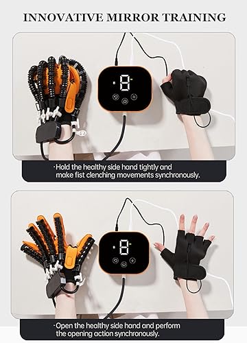 Miniatura 5 de Guante robot de rehabilitación 2024, entrenador de rehabilitación para manos y dedos, equipo de recuperación de manos, para pacientes con hemiplejia