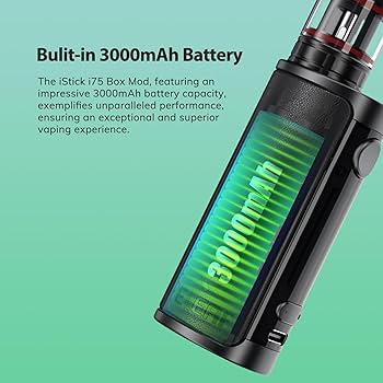 istick i75 eleaf Eleaf iStick i75 Vape Mod 75W 3000mAh 2ml USB-C 5V 2A Vintage Leather LED  Display Adjustable without Nicotine (Black): Amazon.co.uk: Health &  Personal Care