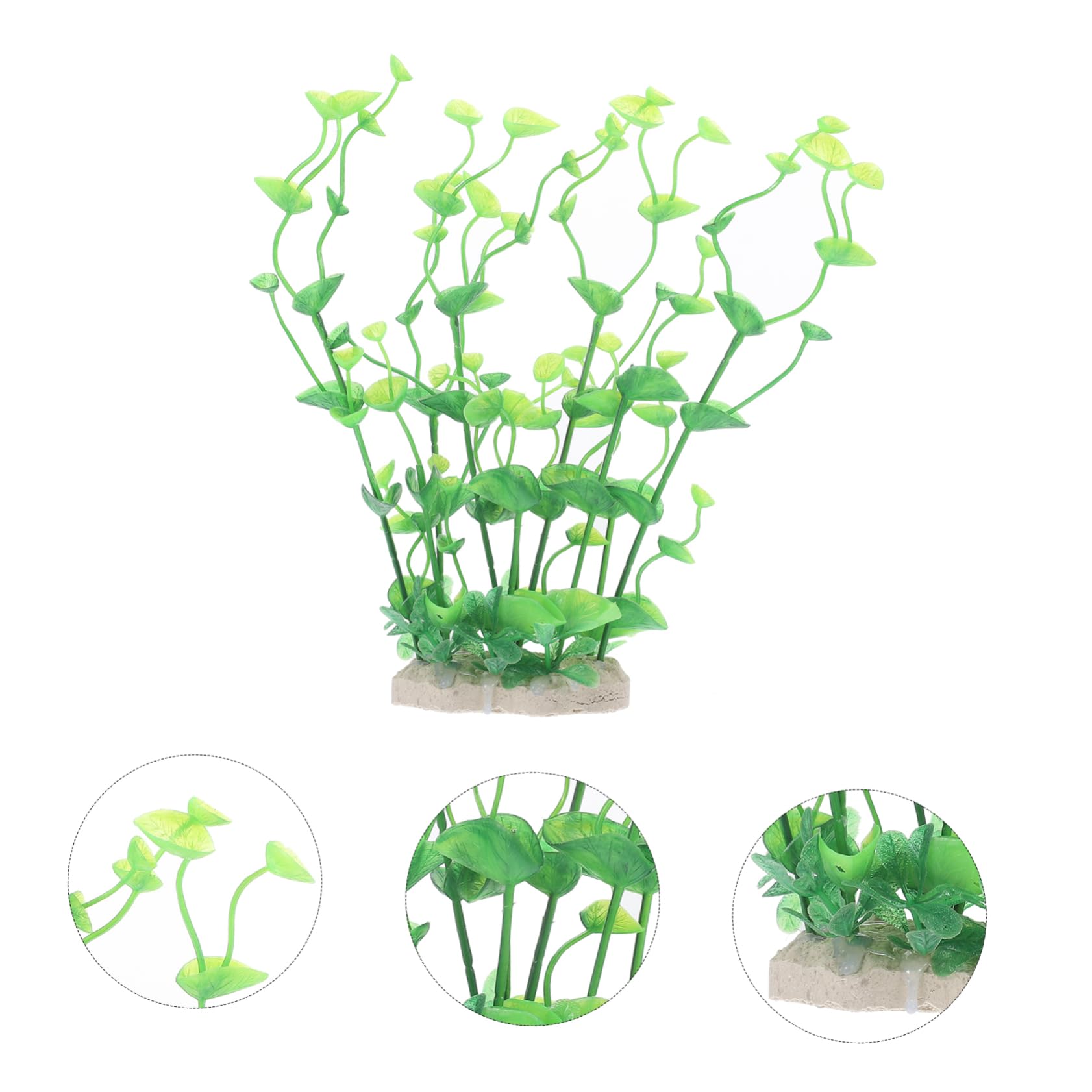 OUNONA 3 Pezzi di Acquatica Artificiale Mini Pianta Acquatica Piante Finte Decorazioni per Acquari Accessori per Acquari Piante di Foglie Piante d'Acqua Dolce Artificiali