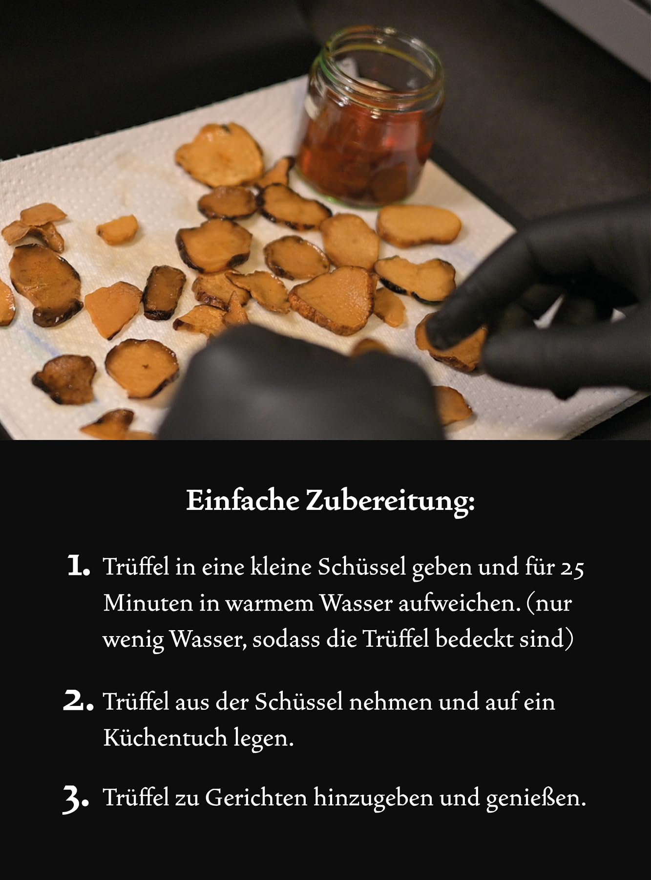 Getrocknete Trüffel in Scheiben, 25g, ohne Aromastoffe, ohne Konservierungsstoffe
