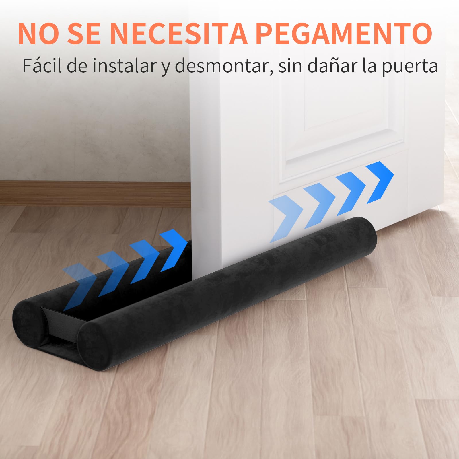 BKSAI Burlete para Puerta sin Adhesivo, 60-75 cm para Puerta de casa, Ducha, baño, balcón, Cortavientos