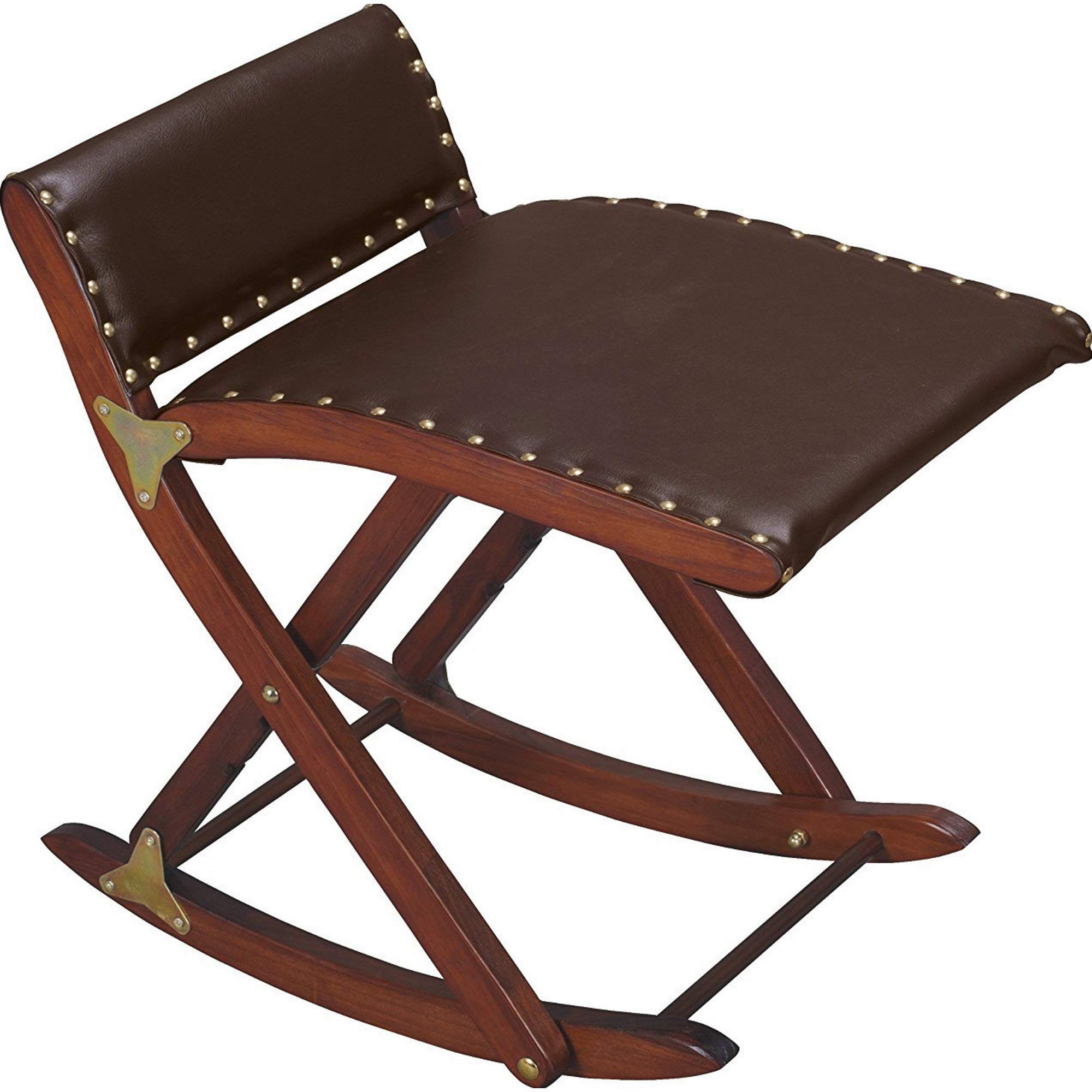 MEDOSAN Beinschaukel | Beinwippe | Relaxschaukel | zusammenklappbar | Massivholz | mit hochwertigem Kunstleder-Bezug | 3fach höhenverstellbar