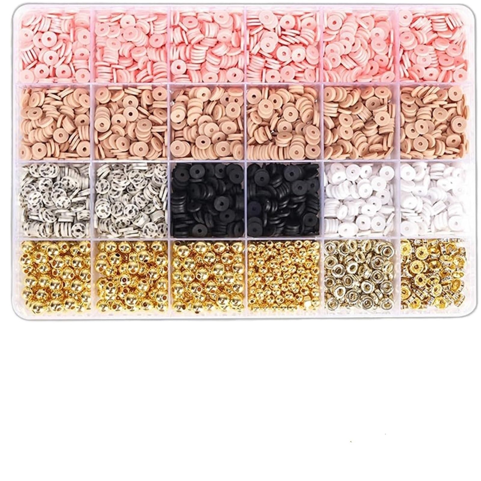 FOAAXSG Alphabet Beads Girls Handcraft Jewelry Making Set Clay Beads & Golden Alphabet to Make Custom Friendship Bracelets(Beads Kit5)