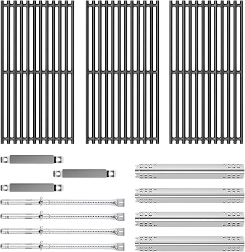 SafBbcue 463343015 463344015 463433016 Piezas de repuesto para Charbroil 466344015 466343015 Rejilla de cocción G467-0002-W1 Placas de calor
