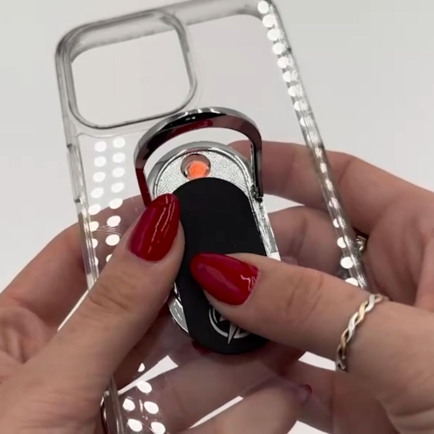 Hidden Phone Lighter – Incognito Sneak-a-Lighter Matte Black, Phone Holder & Stand, Rechargeable, Adhesive, Attaches to Any Phone Hidden Phone Lighter – Incognito Sneak-a-Lighter Matte Black, Phone Holder & Stand, Rechargeable, Adhesive, Attaches to Any Phone