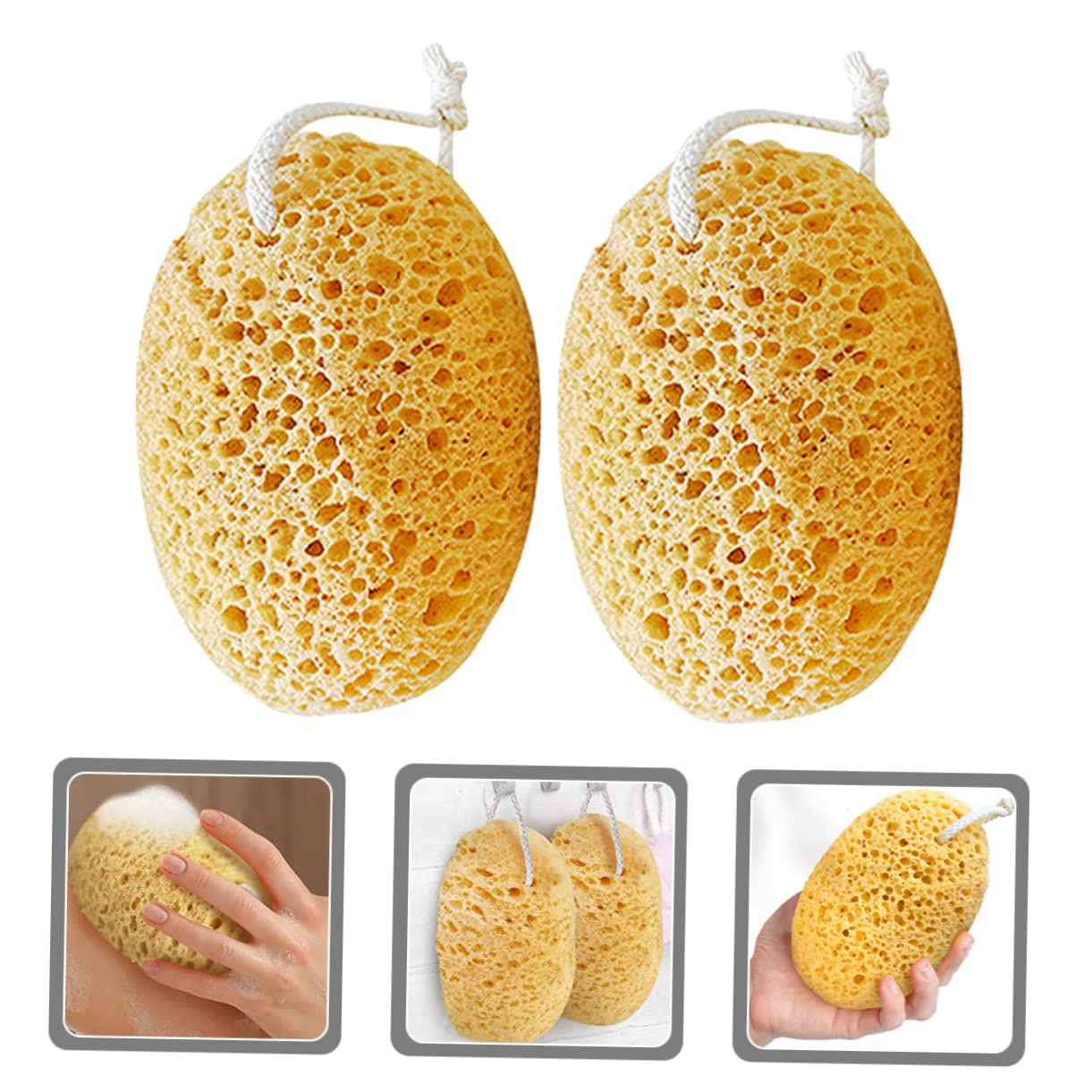 FRCOLOR 8piezas Esponjas De Exfoliantes Para Cuerpo De Unidades Suaves y Ecológicas Para Limpieza y Cuidado Piel Baños y Duchas