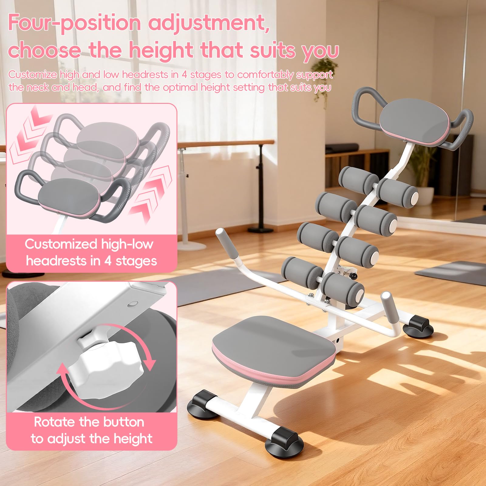 Mini stół inwersji kręgosłupa lędźwiowego, ergonomiczna maszyna do dekompresji kręgosłupa z regulowanym podparciem pleców, stoły inwersyjne do łagodzenia bólu pleców, nośność 200 kg, stal i