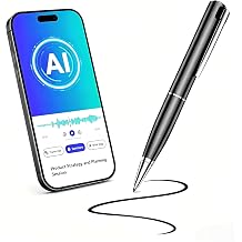 Note AI Voice Recorder Pen, AI Voice Recorder Pen with Summary & Mind Map, AI Note Taking Device with 150 Languages Transcription, Smart Meeting Recorder for Lectures, Interviews, Calls