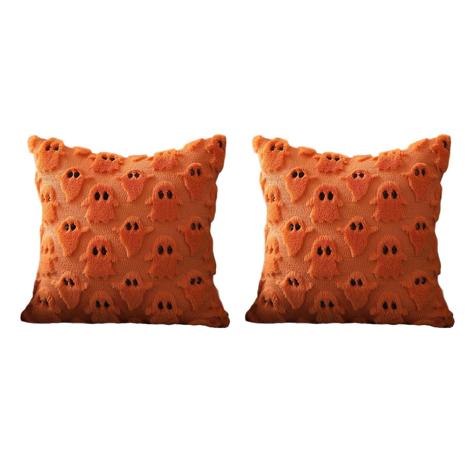 carotoe Bat Pattern Specters Themed Pillow Cover for Halloweens Decorations Sturdy Plush Fabric Plush Halloweens Pillow Cover