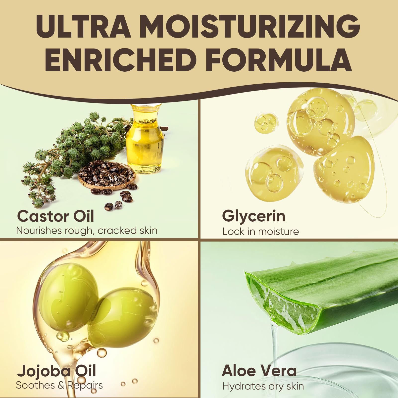 TEAWOO 6 Pairs Moisturizing Foot Masks with Shea Butter, Jojoba Oil, Vitamin E & Urea, 6 Pairs Intensely Hydrating Foot Mask For Dry Cracked Feet, Moisturizing Socks for Cracked Heel Treatment: 18 Pack Castor Oil