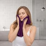 RIVERSIDE Boîte de 8 Ensemble de serviettes, 2 Grande baignoire, 2 Une main, 4 Vaisselle pour le visage, 100% Qualité de l'hôtel en coton, Super doux, rapide à sec, hautement absorbant parfait pour la salle de bain, Purple Passion