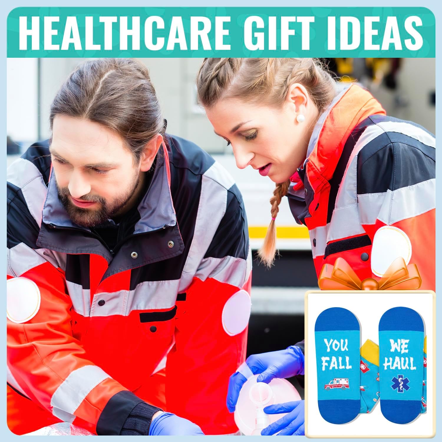 Zmart Doctors Nurses Paramedics Gifts - Nurses Week Doctors Day Gifts Socks, EMS Week Socks - Image 6