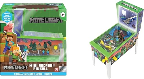 Miniatura 6 de Minecraft: Mini Arcade Pinball - Serie de coleccionista de lujo, luces y sonidos, juego de mesa clásico, desafíos de tiro de habilidad, juguete