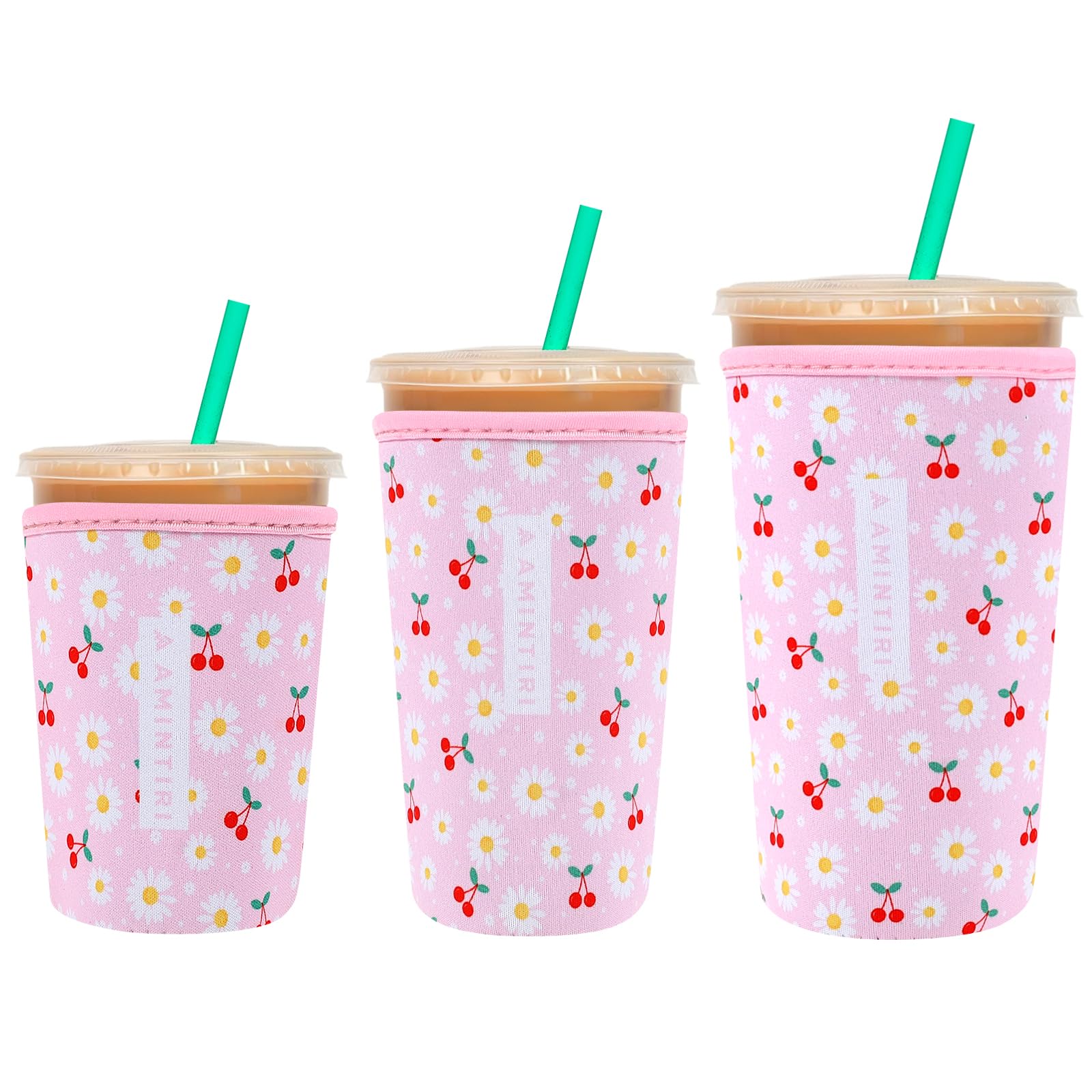 Reusable Insulator Neoprene Sleeve for Iced Coffee &amp; Cold Soda