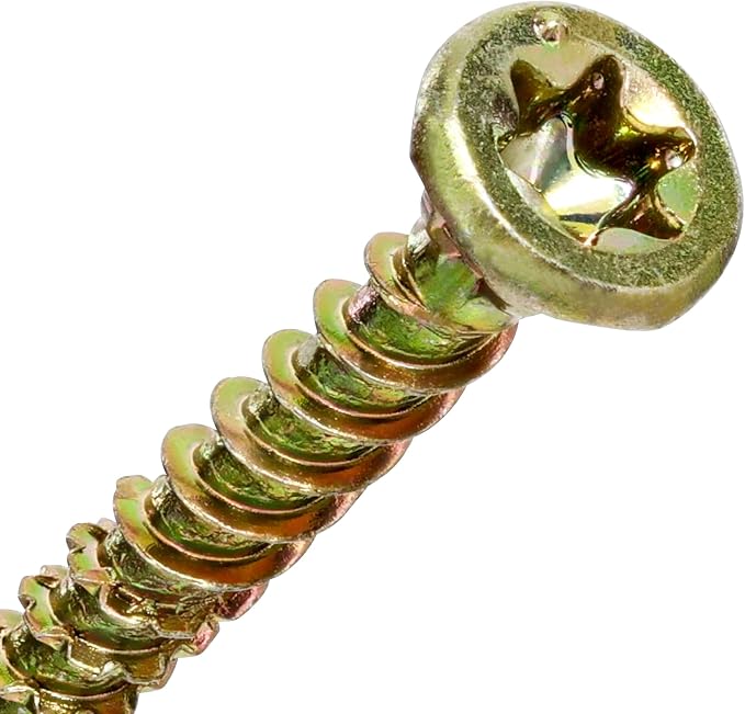 Power Pro Wood Screws, #8 x 1-1/4in, 220 Pack, Gold Zinc miniatura 9
