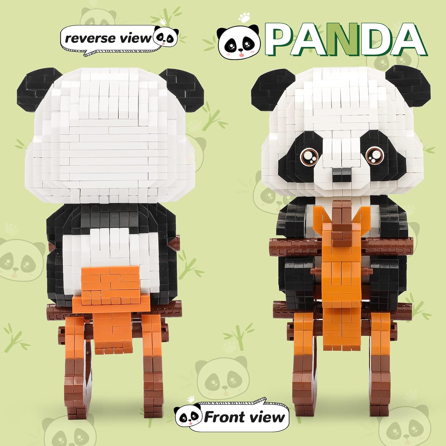 QLT QIAOLETONG Mini Animals Building Blocks Sets for Goodie Bags, Party Favors for Teens 14+, 1262 PCS Small Set Micro Mini Cute Panda Building Toy Bricks for Adults, Birthday, Carnival Prizes image 5