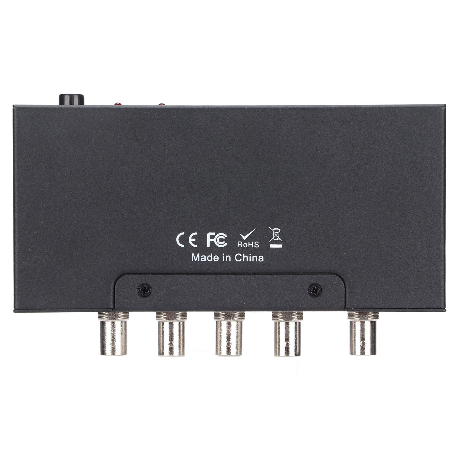 S114 SDI Splitter 1 in 4 out, Distributore Coassiale Amplificatore Video Splitter Box BNC, Distributore Digitale SDI Supporta SD‑SDI HD‑SDI 3G‑SDI Fino a 1320 Piedi AC(Nero)