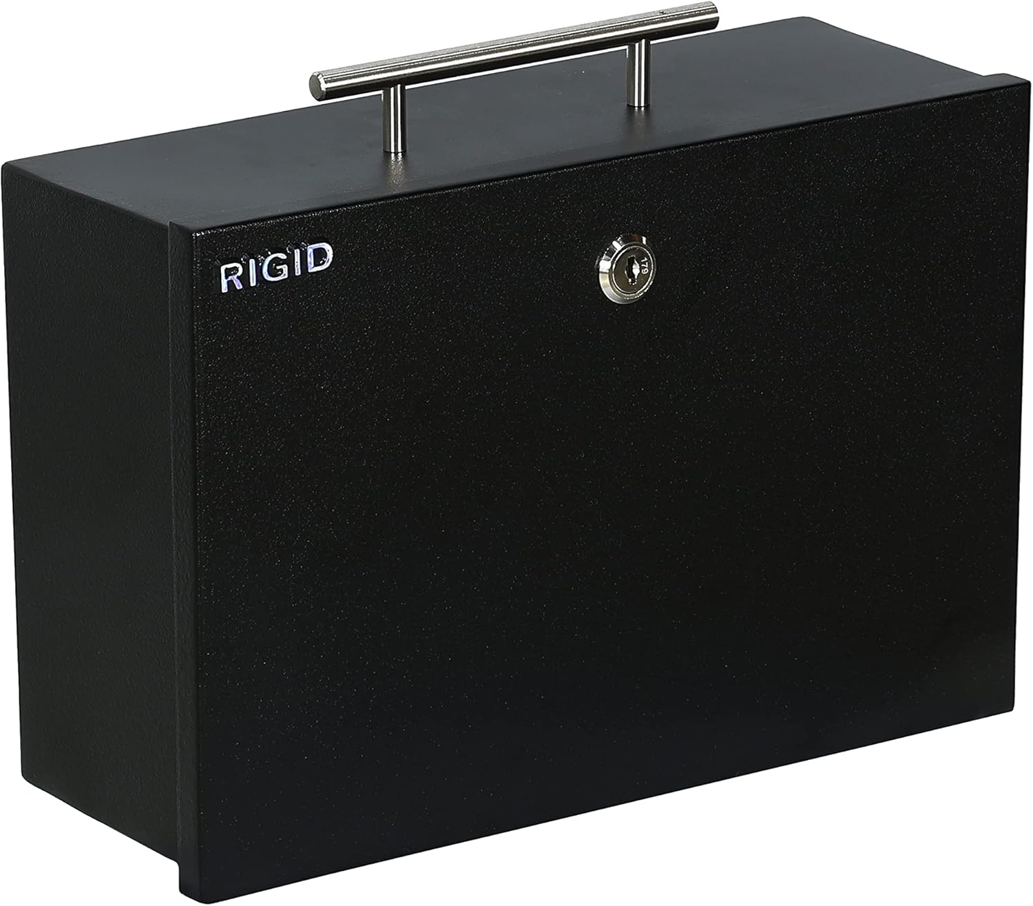 RIGID Large Cash Box | Steel Safe Box | Metal Security Chest with Key ...