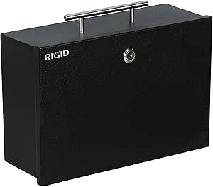 RIGID Large Cash Box | Steel Safe Box | Metal Security Chest with Key ...