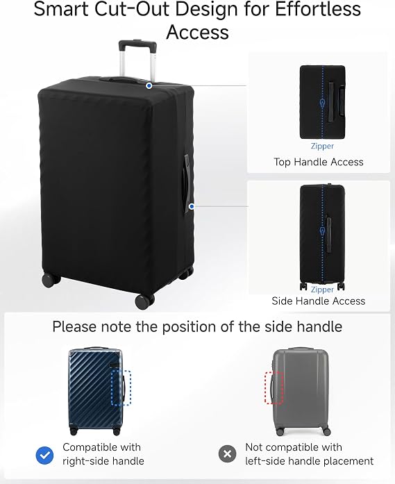LUGGEX Luggage Cover Protector, Suitcase Covers for Luggage | Luggage Covers with Hook & Loop Bottom Closure for Suitcase Tsa Approved (Fit 22-23in )