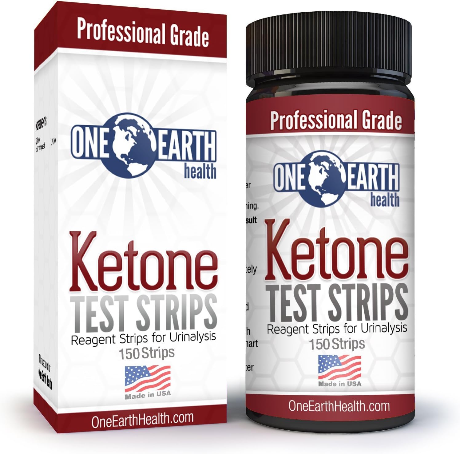 Ketone Strips (USA Made, 150 Count): Accurate Ketosis Urine Test Strips For Keto Diet and Ketogenic Measurement. Lose Weight With Confidence.