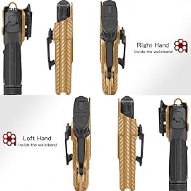 S&W M&P Shield Plus Holster IWB Kydex Holster Fit: Smith & Wesson M&P Shield Plus / M2.0 / M1.0-9mm/.40 S&W 3.1 Barrel - Inside Waistband Concealed Carry - Adj. Cant & \'Posi-Click\' Retention, US Made