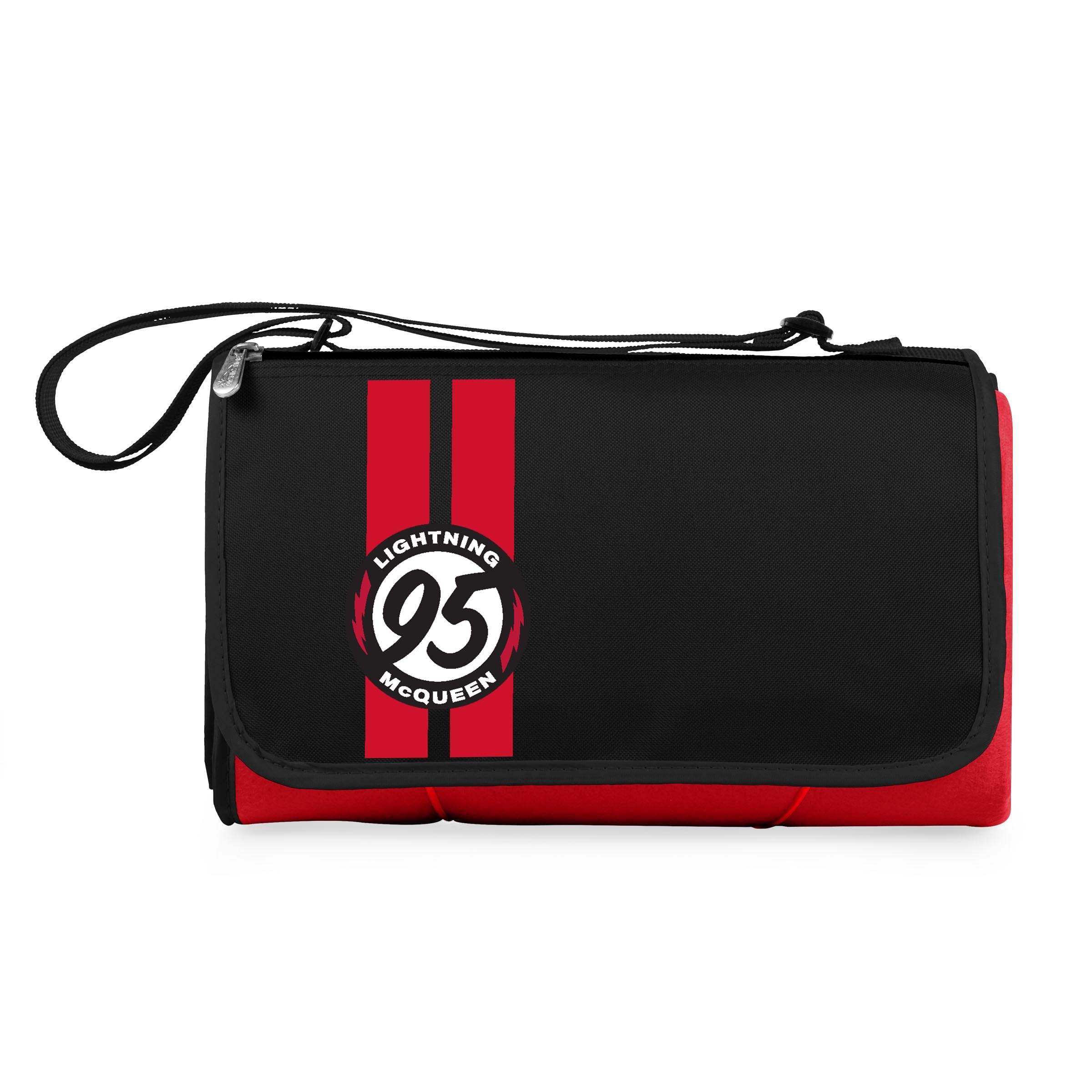 PICNIC TIME Disney Pixar Cars Lightning McQueen Blanket Tote Outdoor Picnic Blanket, Beach Blanket, Camping Blanket, (Red ...