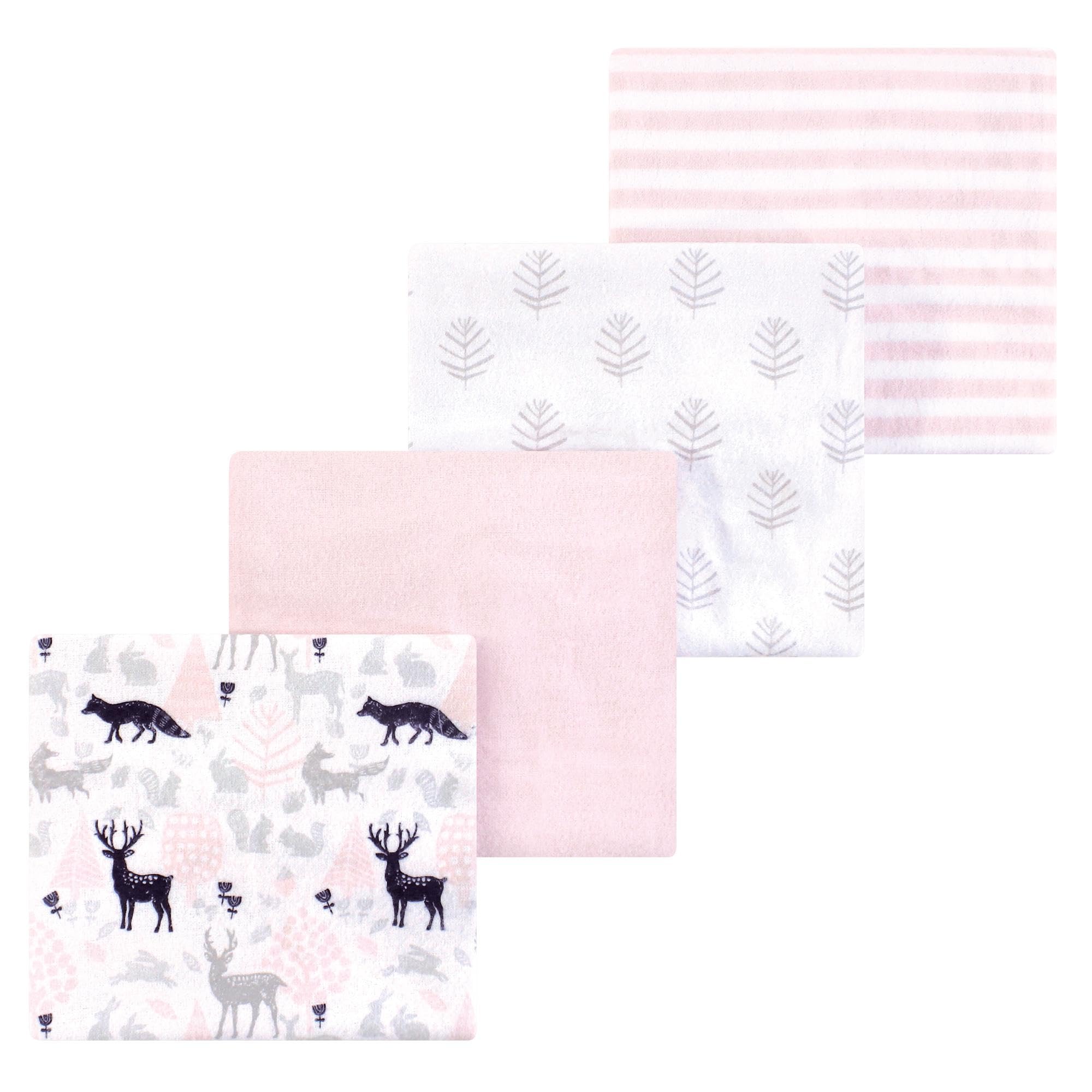 Luvable Friends Little Treasure Flannel Receiving Blankets 4pk