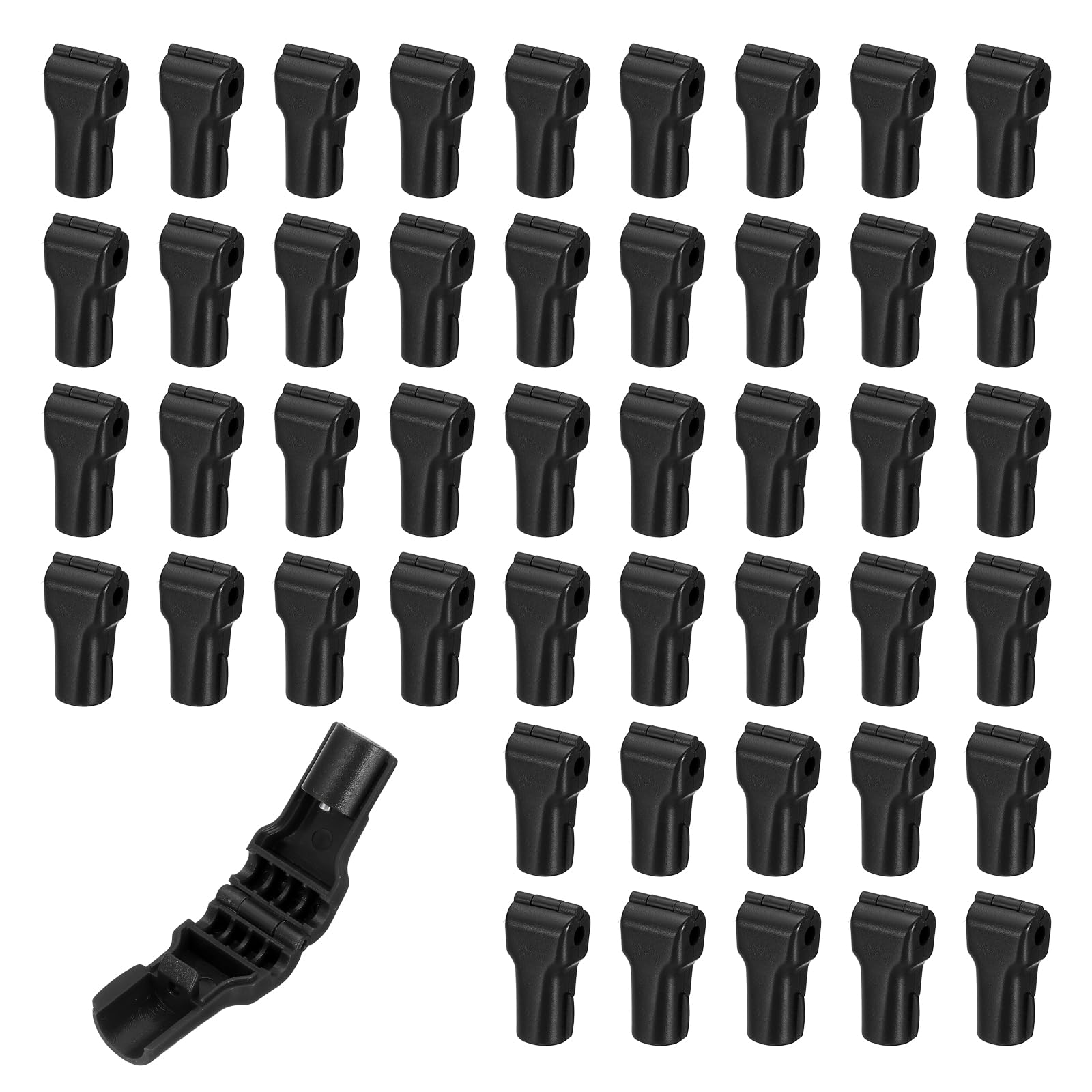 Verrou d'arrêt à crochet 5mm noir PATIKIL pour sécurité de magasin - Lot de 50 pcs