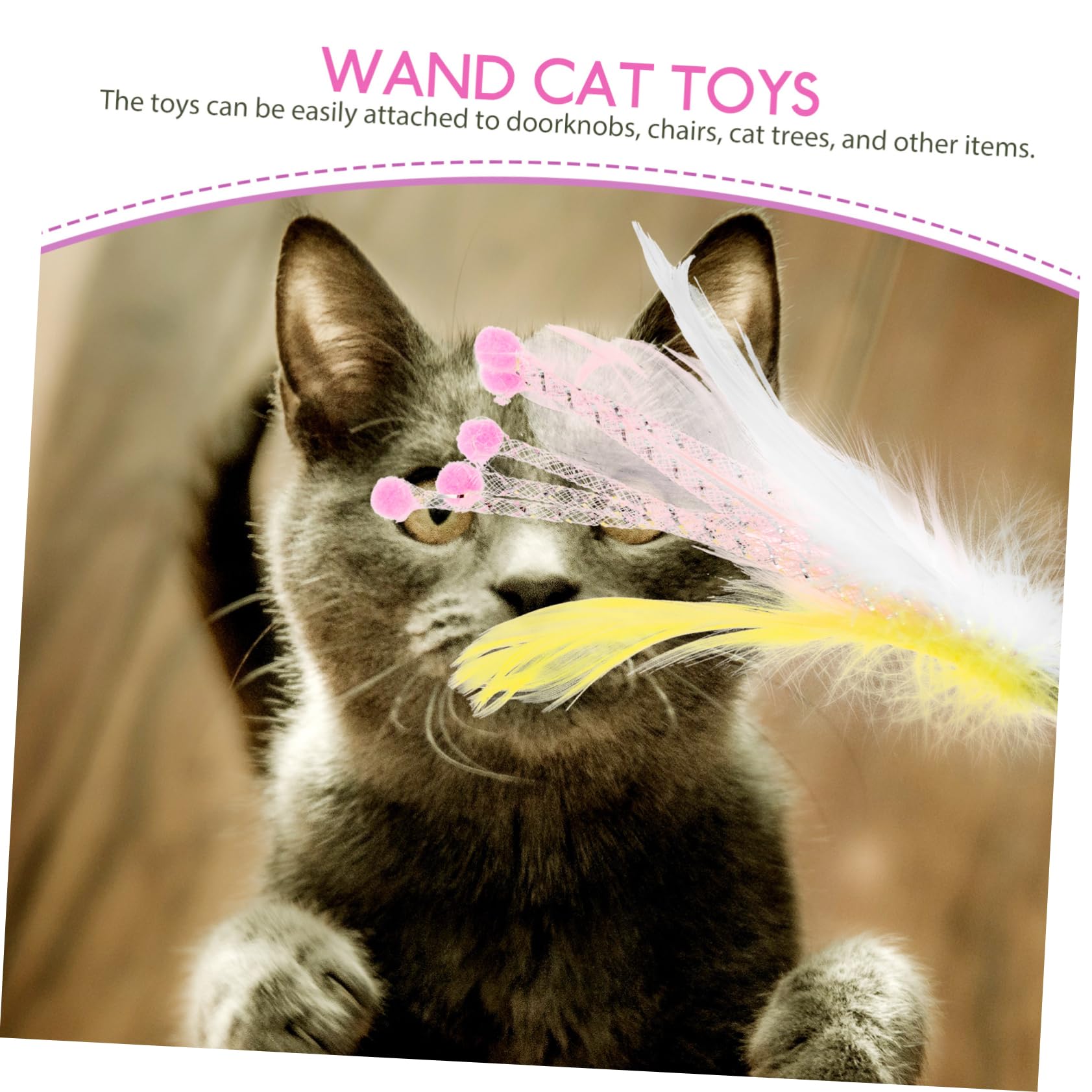 SUPVOX Lot De 5 Jouets pour Chat À Souples Jouets Adaptés À L'âge des Chatons Et des Seniors 8 Pièces X 5