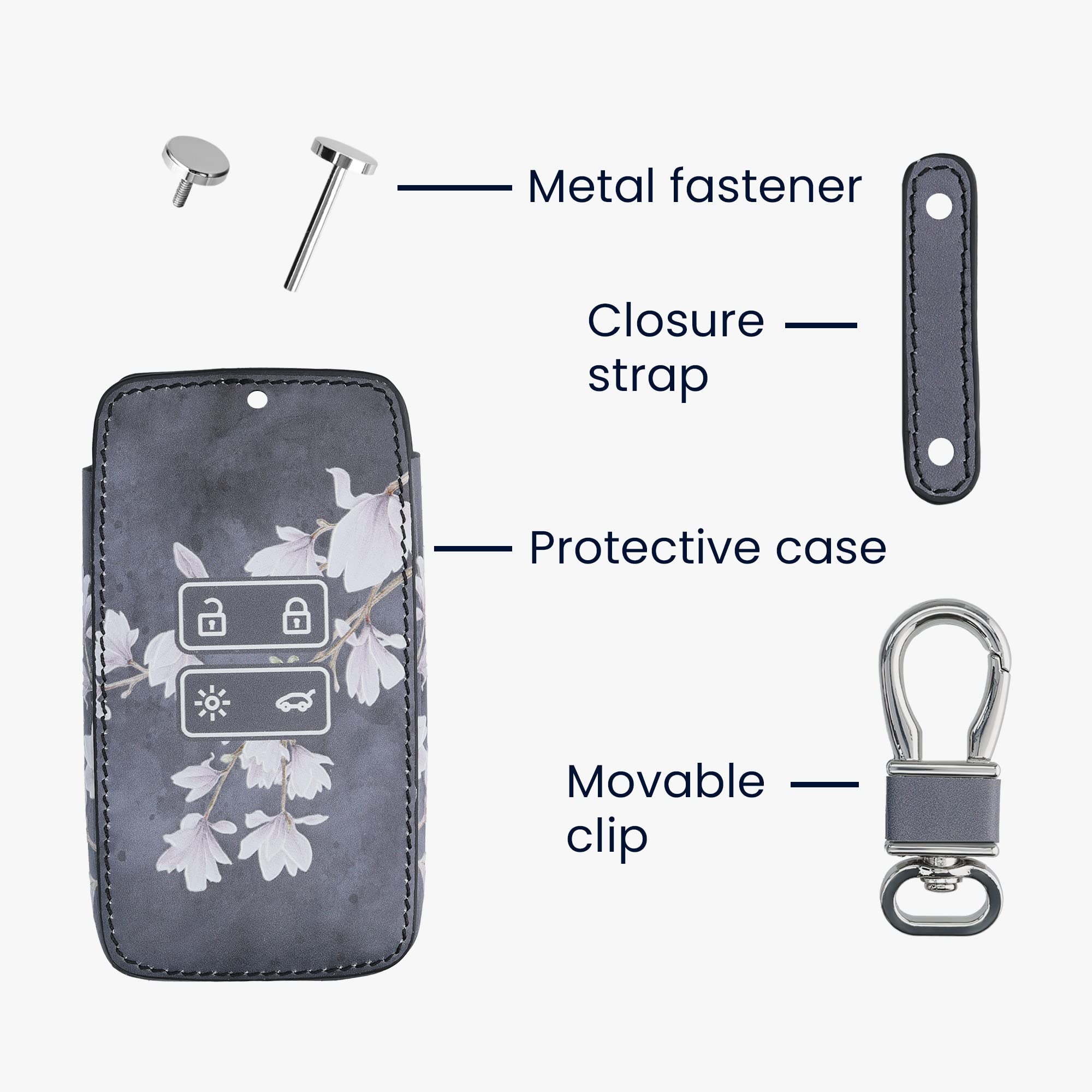 Cover Per Chiave Renault Keyless - Custodia In Pelle Con Stampa Mappa Del Mondo Per Modelli Clio, Megane E Altri - Foto 2