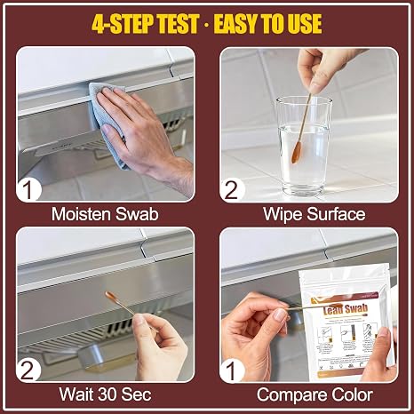 10 Pack Lead Test Kit, Instant Lead Check Swabs with Results in 30 Seconds | Home Easy to Use for Dish Metal Toy Jewelry Ceramics & Wood
