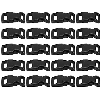 20 PCS Contoured Side Release Buckles for Paracord Bracelet Pet Collar Backpack