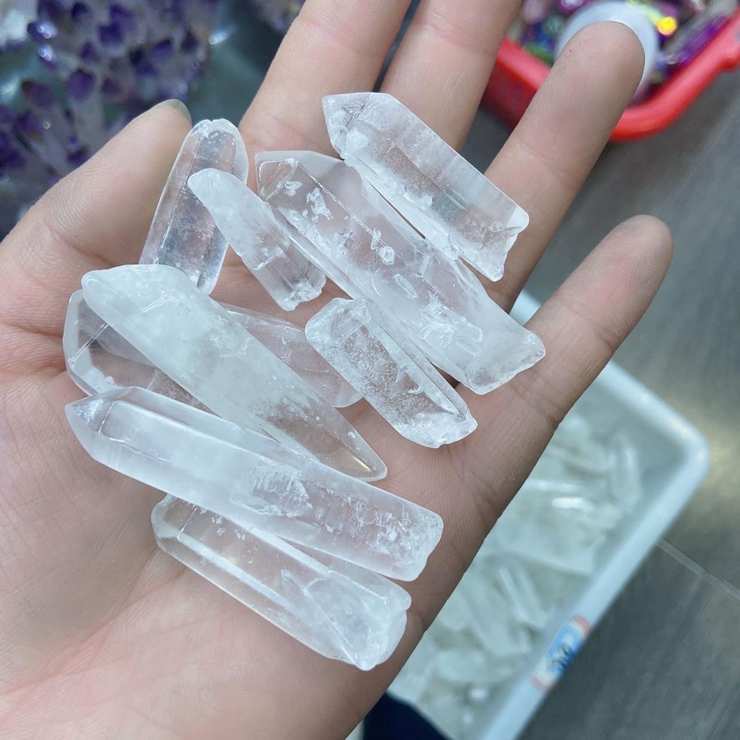 電気メッキ レッド チタン クォーツ クリスタル ストーンズ デコレーション ナチュラル クォーツ クリスタル,500g チャクラ 