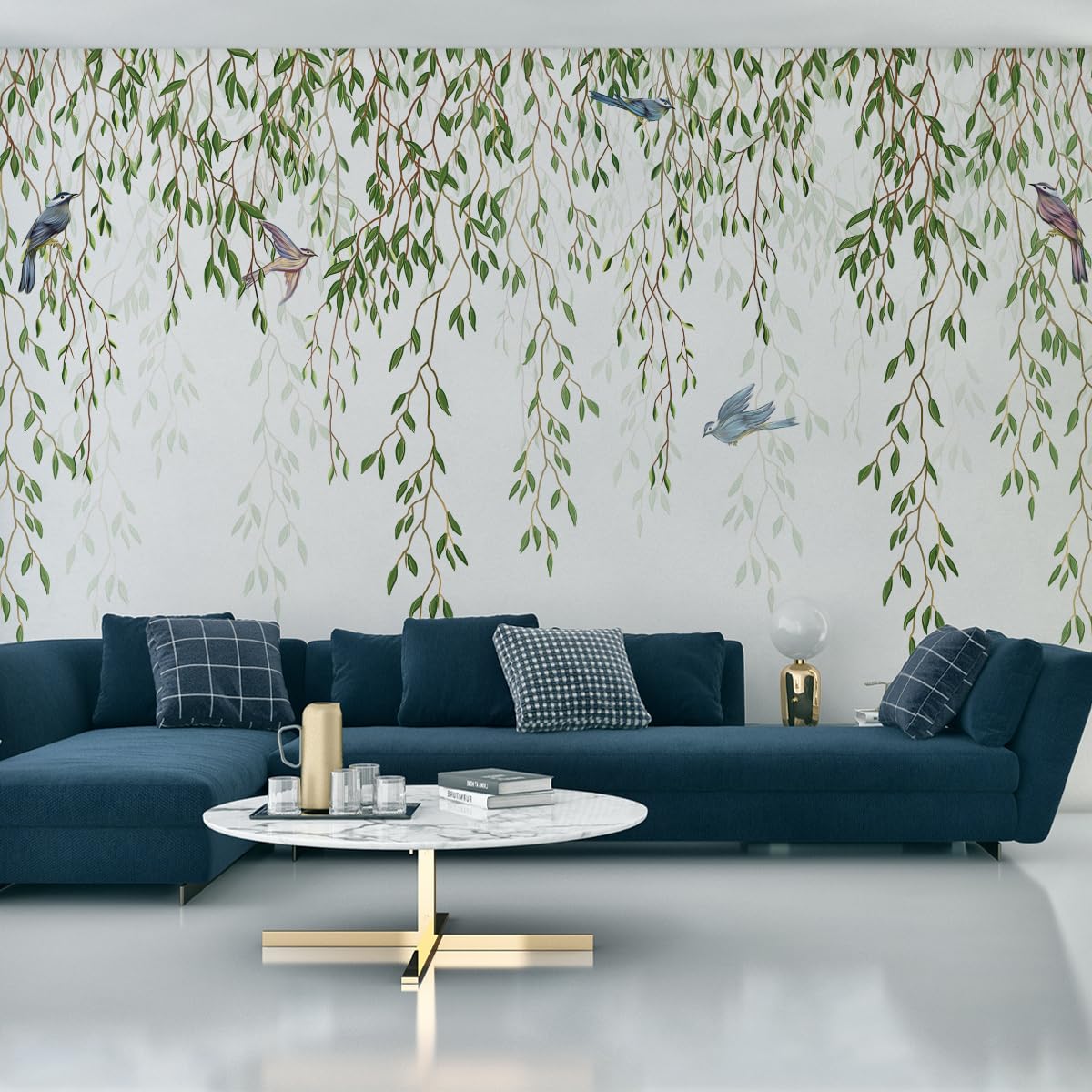 Muralo Papel Pintado en TNT 3D, Hojas - 460x300 cm