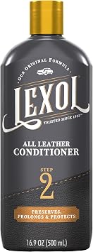 Leather Cleaner & Conditioner Kit by Lexol for Furniture, Car Interior, Shoes, Handbags, Includes 2 Application Sponges, Two-Step System, 16 Oz Each